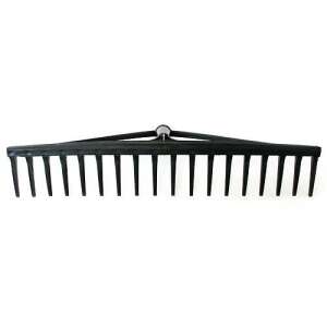 Strend Pro 18-tooth leaf rake, black, PVC, garden rake - Rake