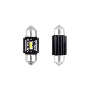 2 pack car LED bulbs, C5W CANBUS sofit, 31mm, white, 12/24V - Light & Indicator