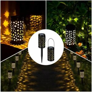 Yildun Solar Garden Lamp Set, 2pcs, LED, 6x6x41 cm