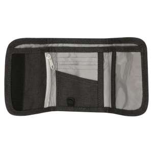 Hannah Nipper URB unisex wallet, anthracite color, open view showing interior compartments and zippered pocket - Men's Wallet