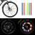 Set of 12 reflective spoke ornaments for bicycle in different colors