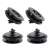Car mat stoppers, 4 piece set, black, for fixing car mats to the floor