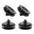 Car mat stoppers, 4 piece set, black, for fixing car mats to the floor