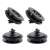 Car mat stoppers, 4 piece set, black, for fixing car mats to the floor