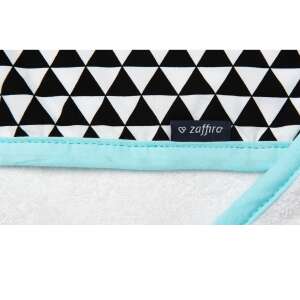 Womar Zaffiro Crocodile fürdőtörölköző fekete-fehér háromszög mintával, 80x80 cm - Womar