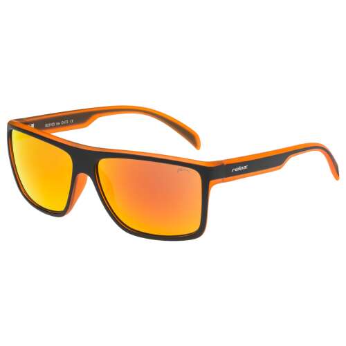 Relax IOS R2310D polarized sunglasses with orange mirrored lenses