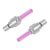 Pair of pink LED valve caps for bicycle and car tires