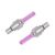 Pink LED tire valve caps for bicycles and cars, 2-pack
