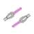 Pink LED valve caps for car or bicycle, motion sensor activated, set of 2