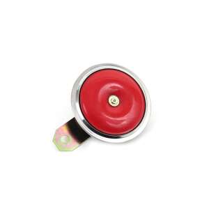 Red 12V car horn, small size, chrome finish - Vehicle alarm & lock
