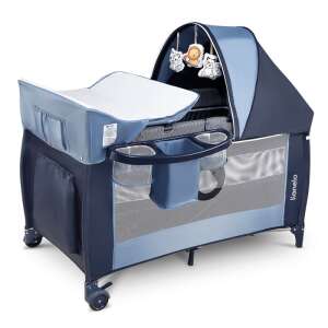 Lionelo Sven Plus 2 az 1-ben utazóágy pelenkázó asztallal, sötétkék - Utazóágy és Kiegészítői