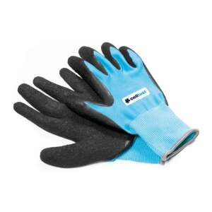 Cellfast gardening gloves, size M, blue and black, latex coated, breathable - Work gloves