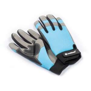 Cellfast XL size gardening gloves with velcro closure, blue and grey color - Work gloves