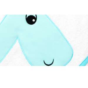 Prosop de baie Womar Zaffiro cu girafa, alb/turcoaz/gri închis, 80x80 cm - Womar