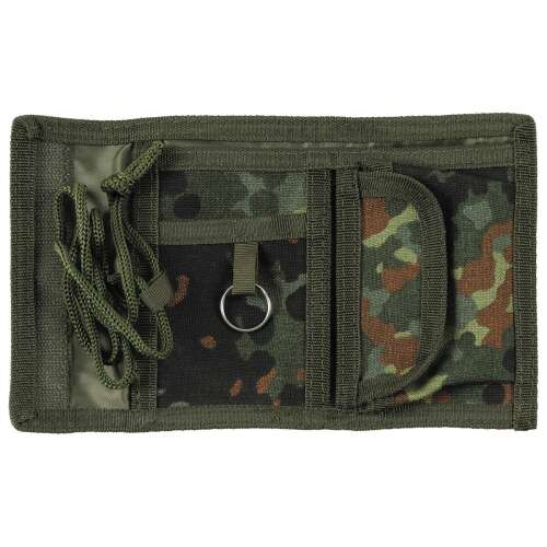 MFH camo wallet, unisex, with key ring, green, polyester