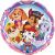 Közelkép a Paw Patrol Adventure fólia lufiról, 46 cm, Skye, Chase, Rubble, Marshall és Everest szereplőkkel
