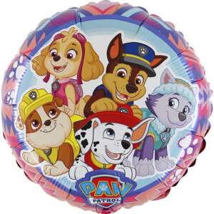 Kerek Paw Patrol Adventure fólia lufi, 46 cm, Skye, Chase, Rubble, Marshall és Everest szereplőkkel - Mancs Őrjárat