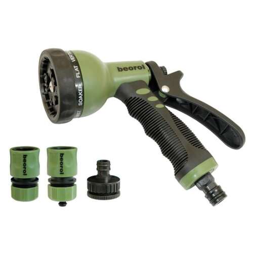 Pistol de pulverizare pentru grădină Beorol, tip duș, 9 moduri, cu accesorii