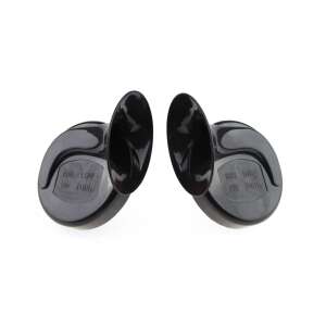 Pair of black 12V car horns, AMIO Kürt 12V harsona pár - Vehicle alarm & lock