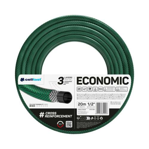 Cellfast Economic 3-layer garden hose, 20m, 1/2 inch