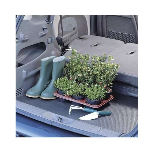 Black non-slip trunk mat, 100 x 80 cm, for car, Made in Germany