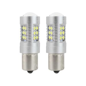 Bec Amio LED P21W BA15S Canbus, set de 2, lumină albă - AMiO Becuri auto