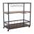 Silvius serving trolley, oak smoke/black, with three shelves, wine rack, towel holder, and removable tray