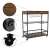 Silvius serving trolley, oak smoke/black, with three shelves, wine rack, towel holder, and removable tray