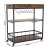 Silvius serving trolley, oak smoke/black, with three shelves, wine rack, towel holder, and removable tray