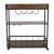 Silvius serving trolley, oak smoke/black, with three shelves, wine rack, towel holder, and removable tray