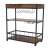 Silvius serving trolley, oak smoke/black, with three shelves, wine rack, towel holder, and removable tray
