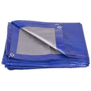 Blue waterproof tarp with eyelets, 3.9x5.9 m, PE, 140 g/m2, 24 m2 - Garden tarp