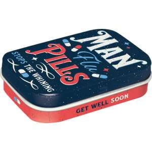 Man Flu Pills tin with mint candies, funny gift for men - Cukorka