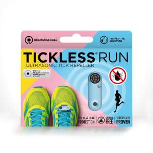 Tickless Run Ultrahangos Kullancsriasztó csomagolás, a készülék cipőhöz rögzítve, újratölthető, vegyszermentes, egész éves védelem - TickLess