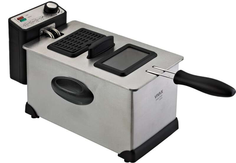 Vivax DF-2003SS 2000 W, 3 l inox-fekete olajsütő