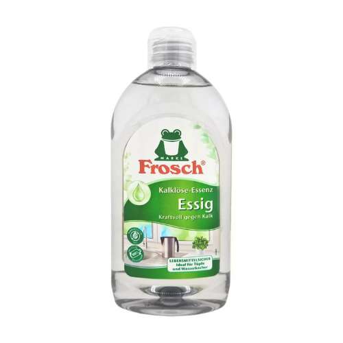 Frosch Kalklose-Essenz Essig, 300ml butelka środka do usuwania kamienia, skuteczny przeciwko kamieniowi, idealny do czajników i podgrzewaczy wody