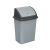Mülleimer mit Klappdeckel, Kunststoff, grau/anthrazit, 26 Liter 105679399