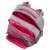 OXY Style iskolai hátizsák, szürke és rózsaszín, nyitott nézet, rekeszek láthatóak