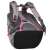 OXY Style iskolai hátizsák, szürke és rózsaszín, hátsó nézet, háttámla párnázás és pántok láthatóak