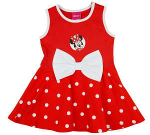 Disney ujjatlan Kislány ruha masnival - Minnie Mouse #piros