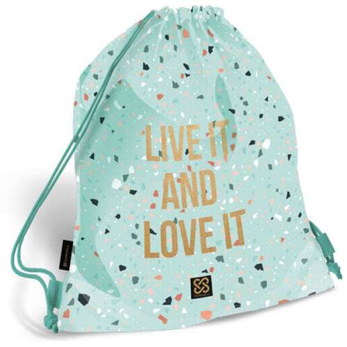 Cornell Terrazzo Gold Tornazsák - Mentazöld Zsinóros Hátizsák