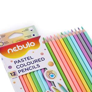 NEBULÓ Pasztell színesceruza készlet - 12 darabos, hatszögletű 54542092 