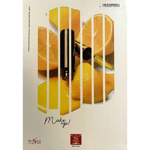 PIGNA Make Up kockás füzet - A4 50 lapos - sárga szemspirál