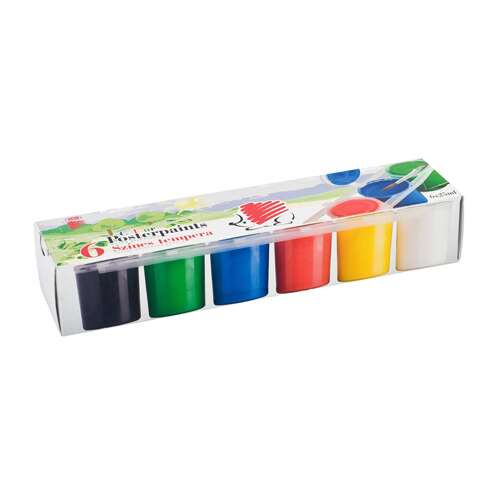 ICO SÜNI 6 színű tempera festék készlet, 25 ml-es dobozokban - Tempera