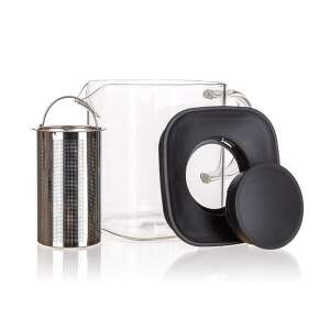 Banquet Kristy üveg teáskanna fémszűrővel és fedővel, 1,1 literes - Banquet