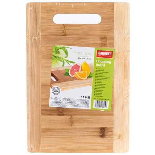 Banquet Bambusz Vágódeszka, 30x20 cm, zöldségek, gyümölcsök és hús szeleteléséhez