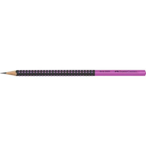 FABER CASTELL Grip 2001 ceruza - HB - fekete/rózsaszín