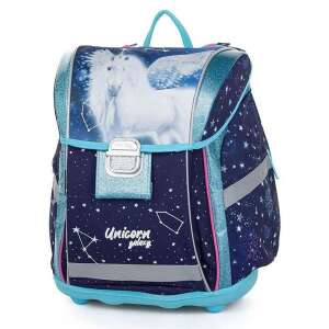 OXY BAG Unikornis Galaxy Prémium Light anatómiai iskolatáska, kék csillagos és unikornis mintával - Oxybag