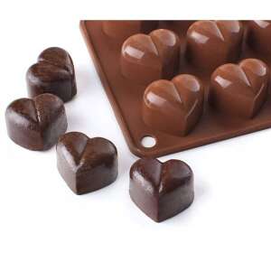 Banquet Culinaria szilikon csokiforma - szív, 15 darab szív alakú csokoládé, könnyen használható, mosogatógépben mosható - Banquet
