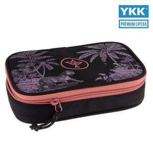 Ars Una Többszintes tolltartó - Tropical Jungle, fekete színű, rózsaszín cipzárral - Ars Una